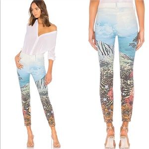 MOTHER nature desert print high waist Looker jeans